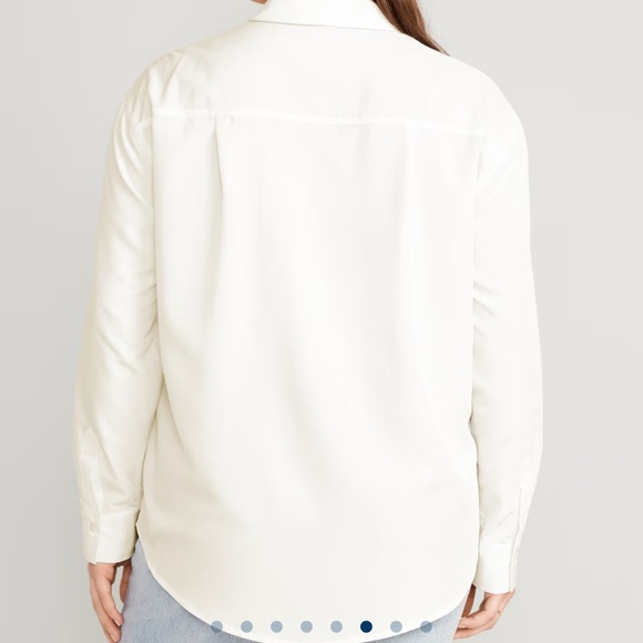 NWT OLD NAVY Button-Down Utility Shirt Color: Sea Salt - Picture 6 of 9